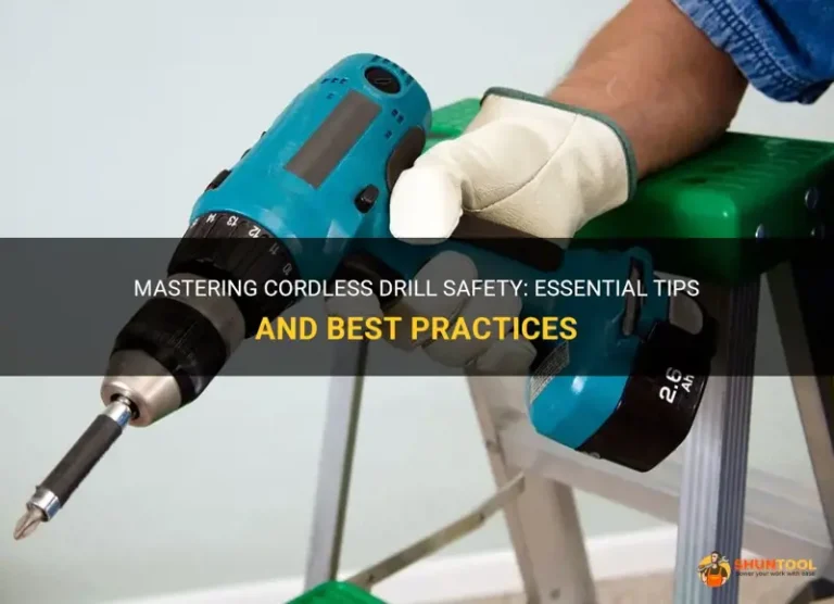 How to Use a Cordless Drill Safely