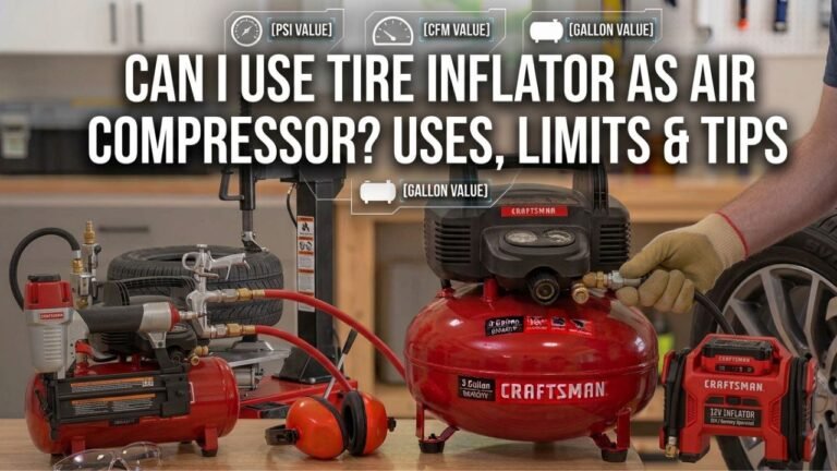 Can I Use Tire Inflator as Air Compressor? Uses, Limits & Tips