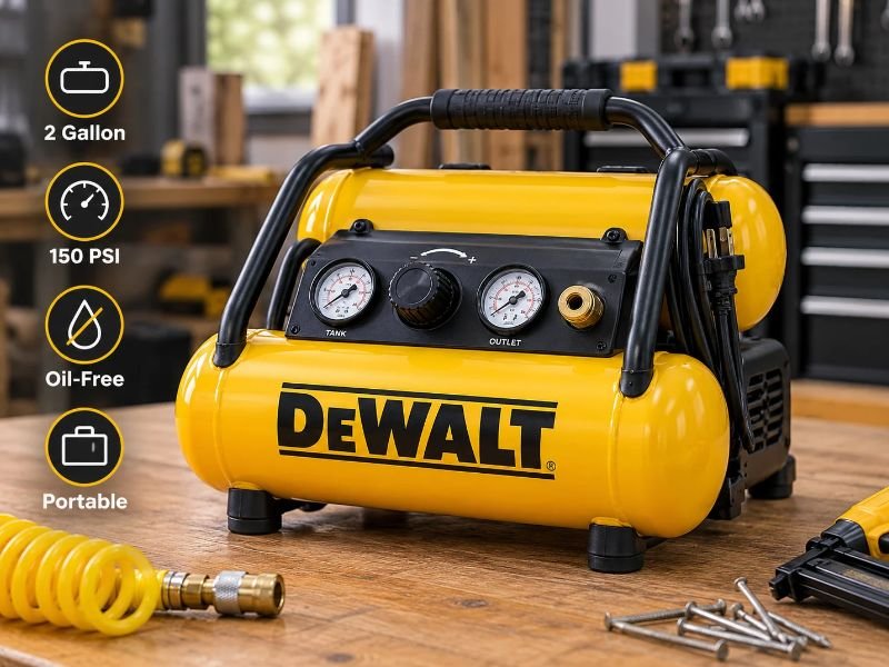 DEWALT D55141R Review: 2-Gallon Portable Air Compressor