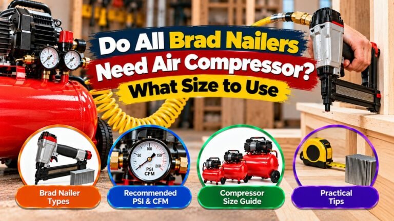 Do All Brad Nailers Need Air Compressor? What Size to Use