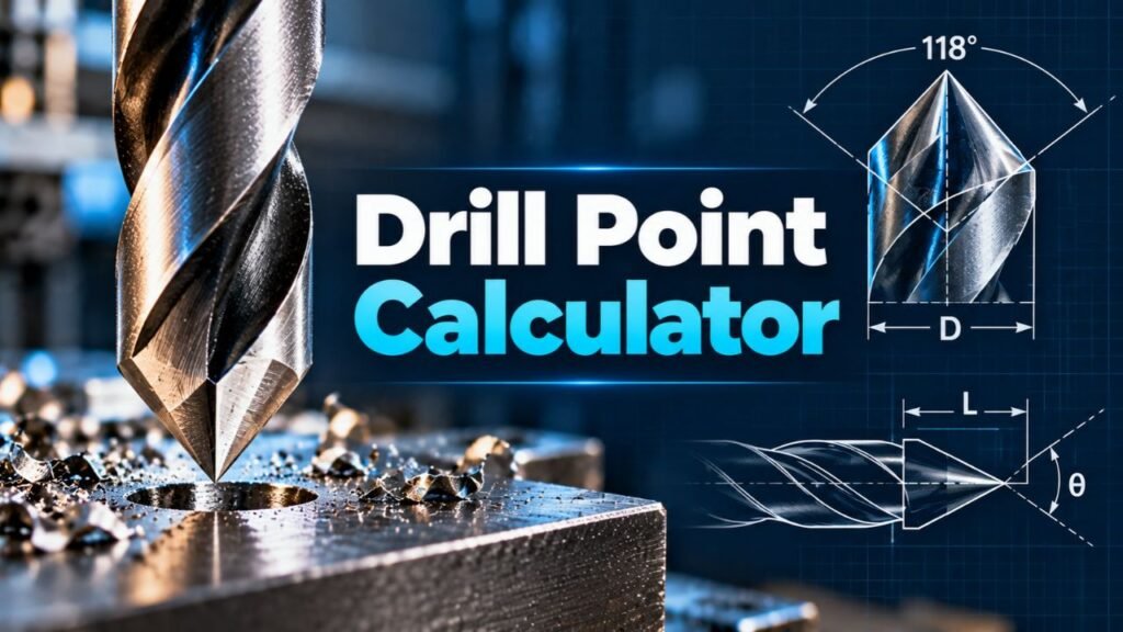 Drill Point Calculator – Tip Length & Hole Depth