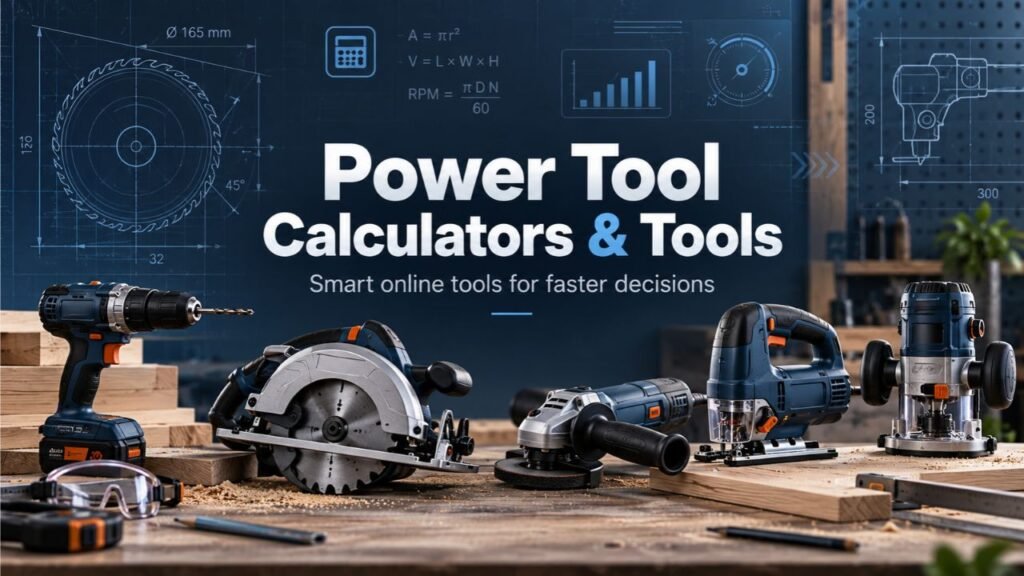 Free Power Tool Calculators & Online Tools