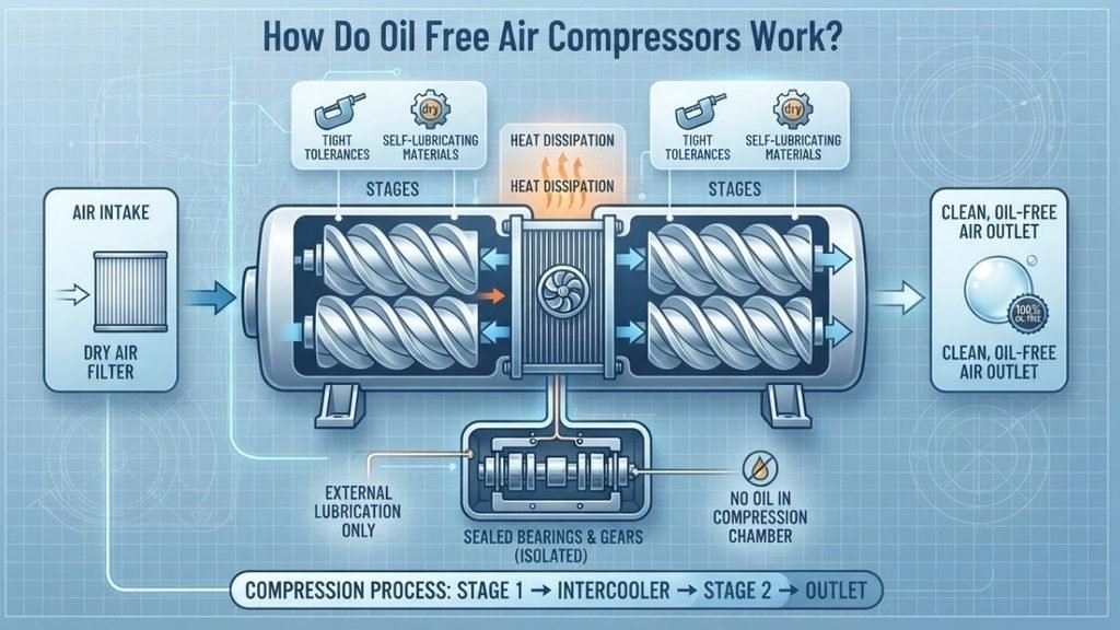How Do Oil Free Air Compressors Work?