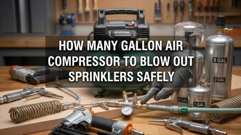 How Many Gallon Air Compressor to Blow Out Sprinklers Safely