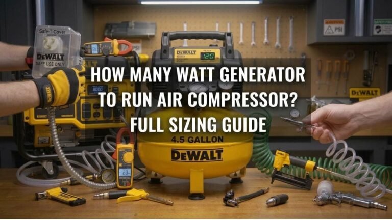 How Many Watt Generator to Run Air Compressor? Full Sizing Guide