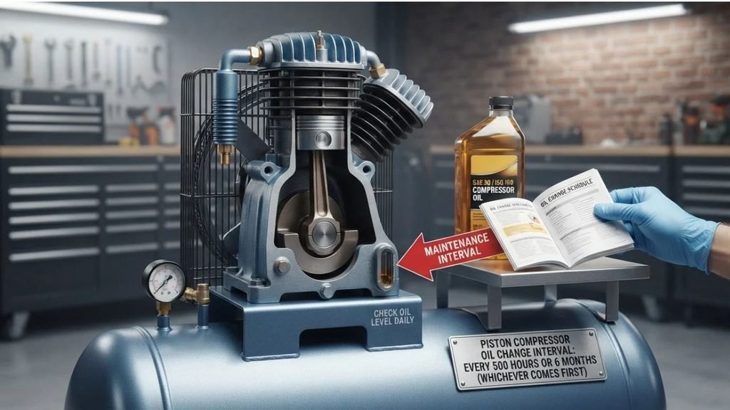 How Often Should You Change Oil in a Piston Air Compressor?
