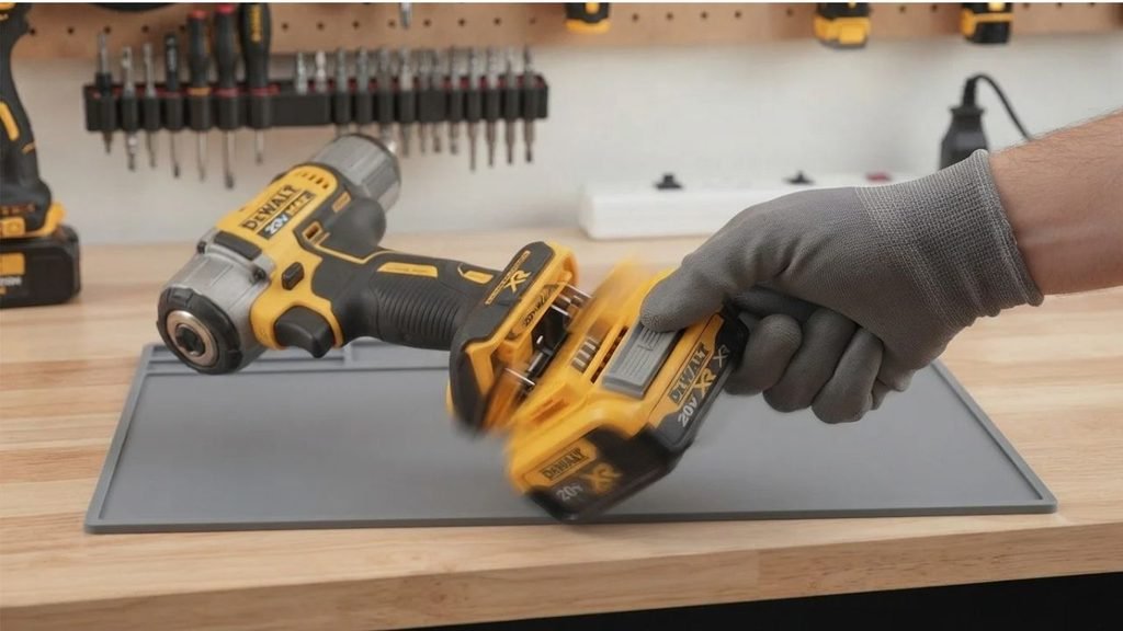 How Slide-In Drill Batteries Come Off