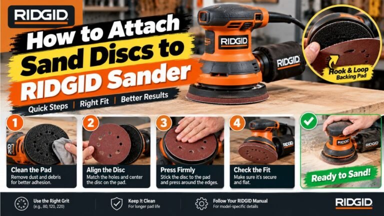 How to Attach Sand Discs to RIDGID Sander Safely and Correctly