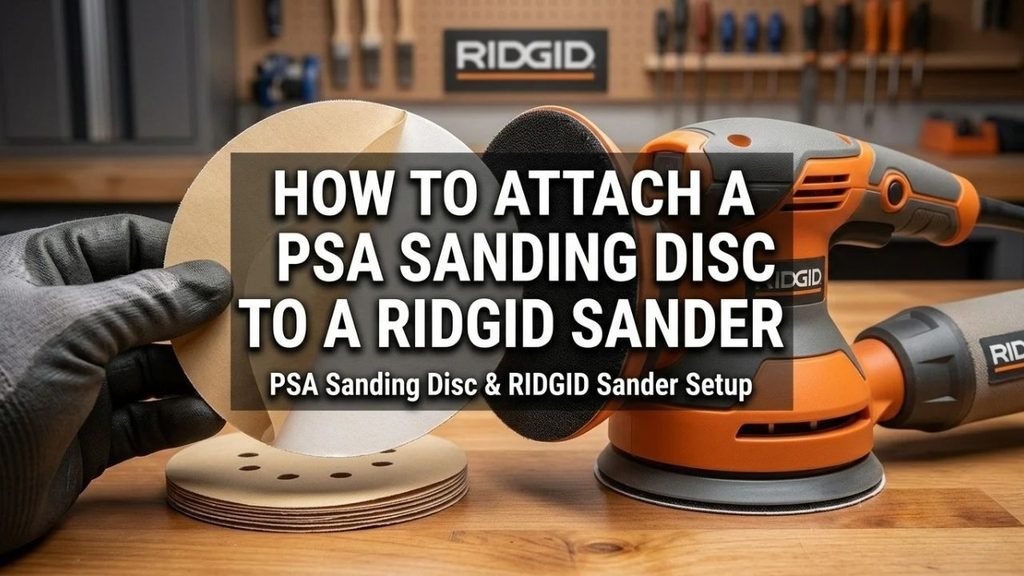 How to Attach a PSA Sanding Disc to a RIDGID Sander