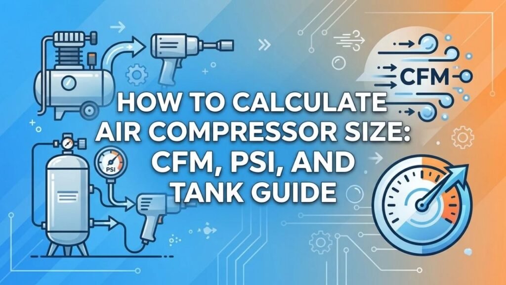 How to Calculate Air Compressor Size: CFM, PSI, and Tank Guide