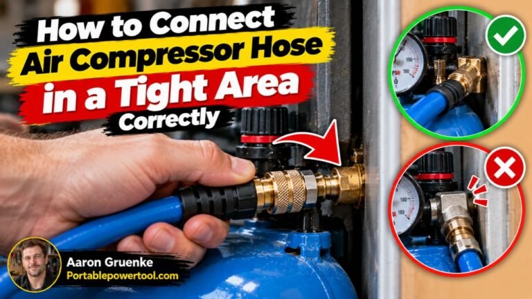 How to Connect Air Compressor Hose in a Tight Area Correctly