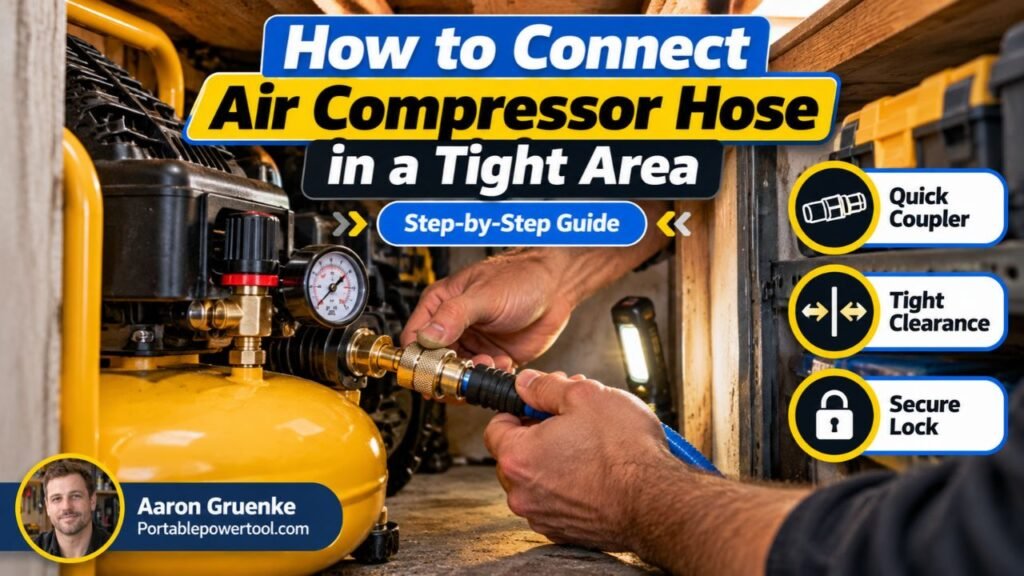 How to Connect Air Compressor Hose in a Tight Area Step by Step