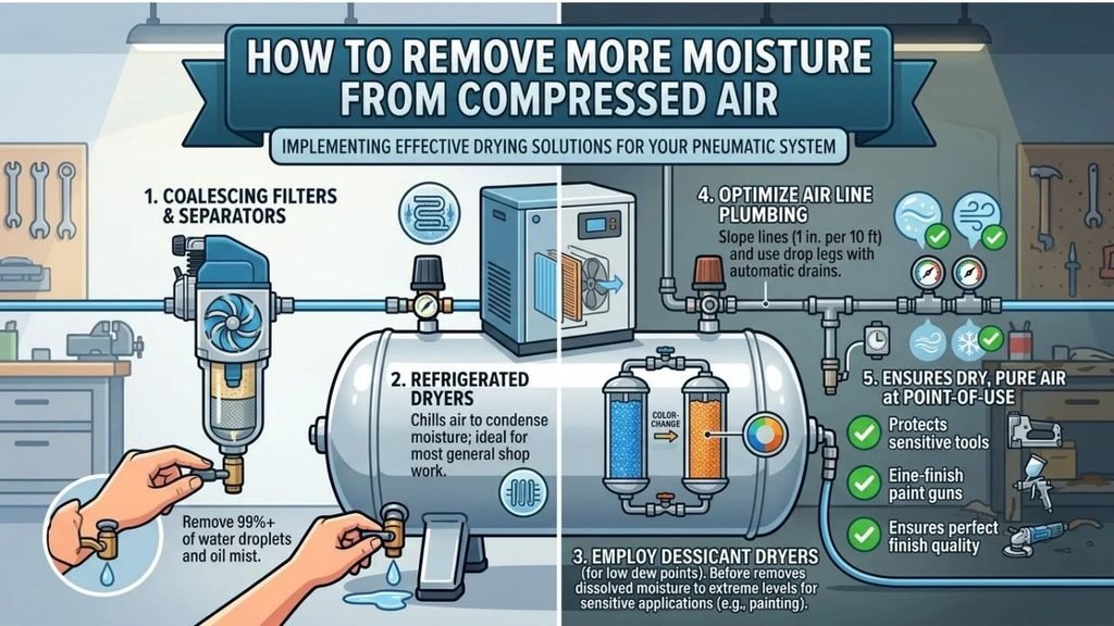 How to Remove More Moisture From Compressed Air