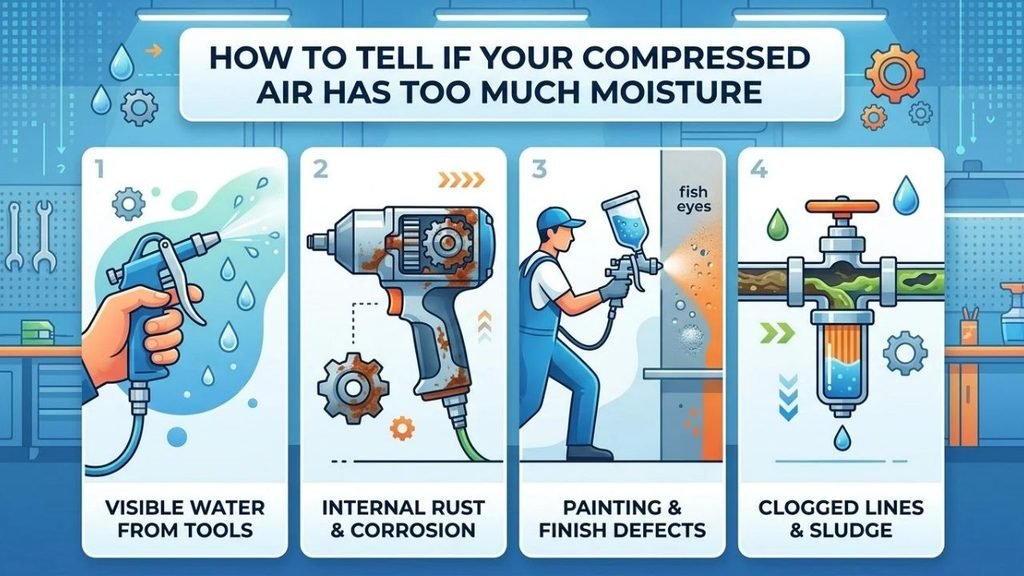 How to Tell if Your Compressed Air Has Too Much Moisture