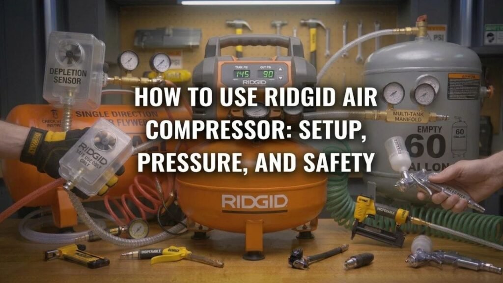 How to Use RIDGID Air Compressor: Setup, Pressure, and Safety