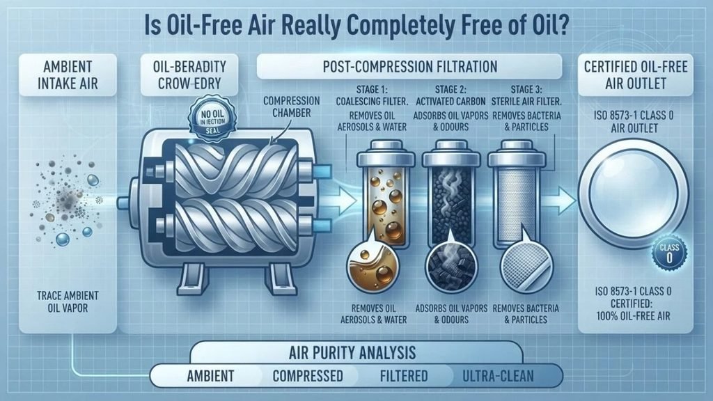 Is Oil-Free Air Really Completely Free of Oil?