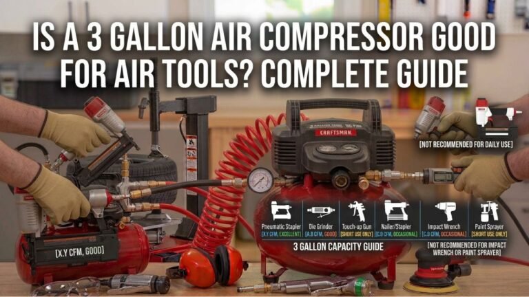 Is a 3 gallon air compressor good for air tools? Learn which tools it can run, CFM limits, tank size, and when to upgrade.