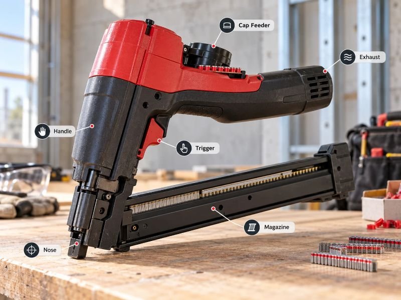 Main Parts of a Cap Stapler