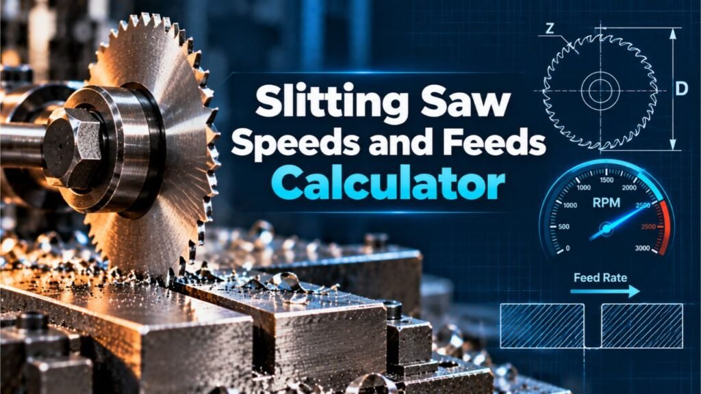 Slitting Saw Speeds and Feeds Calculator | RPM & Feed