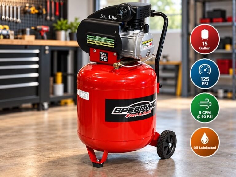Speedway 7678 15-Gallon Vertical Air Compressor Review Guide