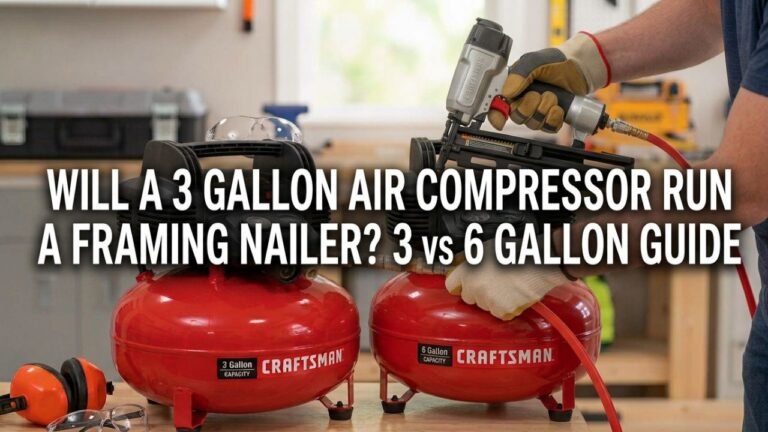 Will a 3 Gallon Air Compressor Run a Framing Nailer? 3 vs 6 Gallon Guide