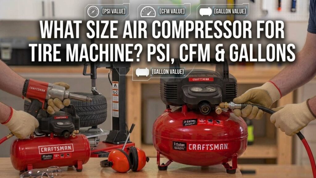What Size Air Compressor for Tire Machine? PSI, CFM & Gallons