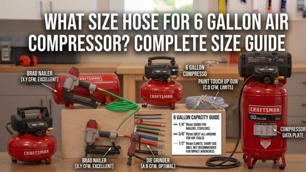 What Size Hose for 6 Gallon Air Compressor? Complete Size Guide