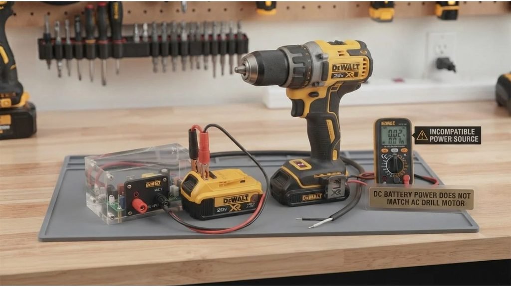 Why You Cannot Simply Connect a Battery to a Corded Drill
