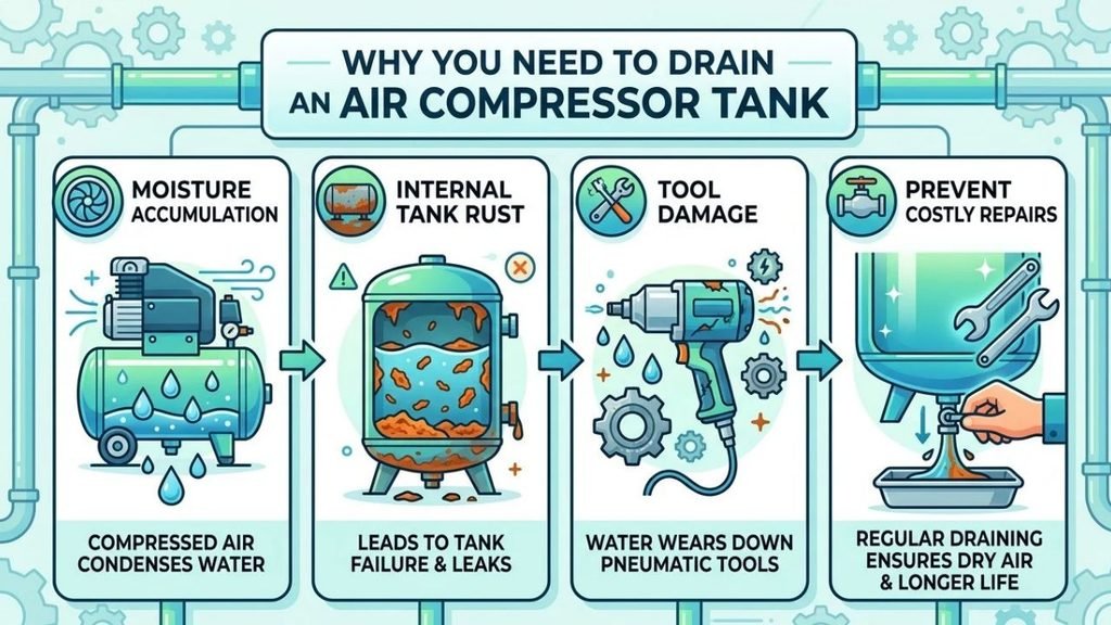 Why You Need to Drain an Air Compressor Tank
