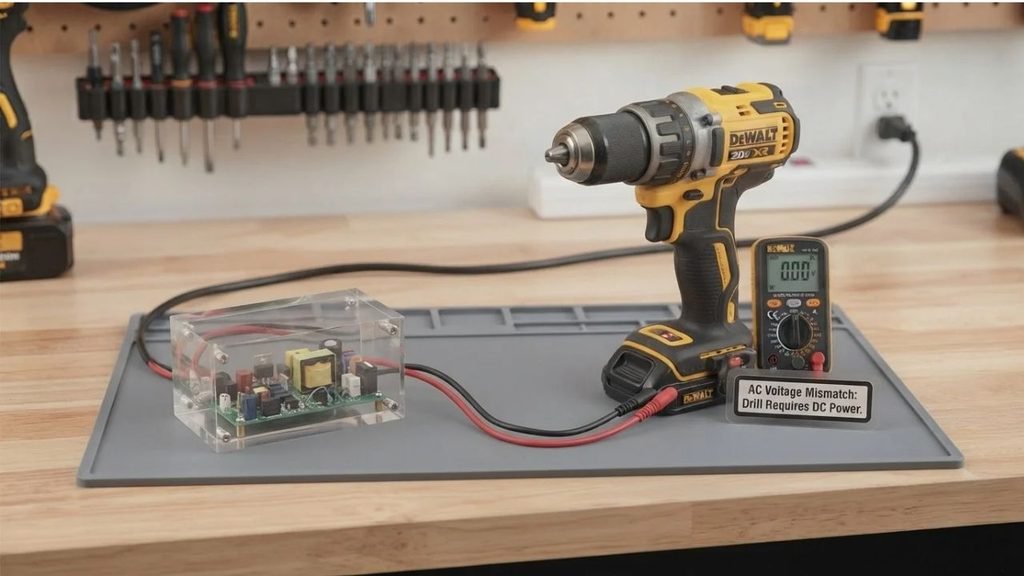 Why a Cordless Drill Cannot Run Directly From a Wall Outlet